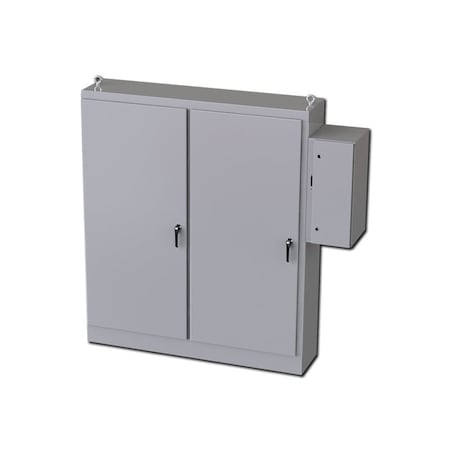 Saginaw Control & Engineering 3 Point Latch with Padlock Handle Electrical Enclosures, 90 in H, 18 in D, 77-3/4 in W SCE-90XD7818